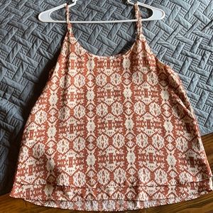 Spaghetti strap boho tank size S